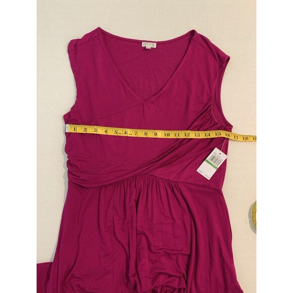 Spense NWT Maxi Dress  Sleeveless V-Neck Ruched Long Stretch Large Color Berry - Picture 6 of 7